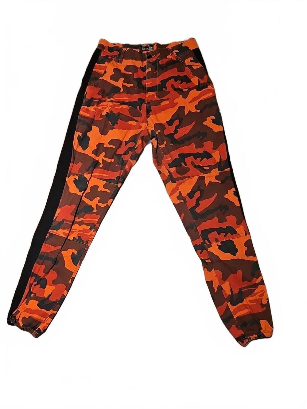 American Bazi Camo Joggers With Black Velvet Stripe Size L